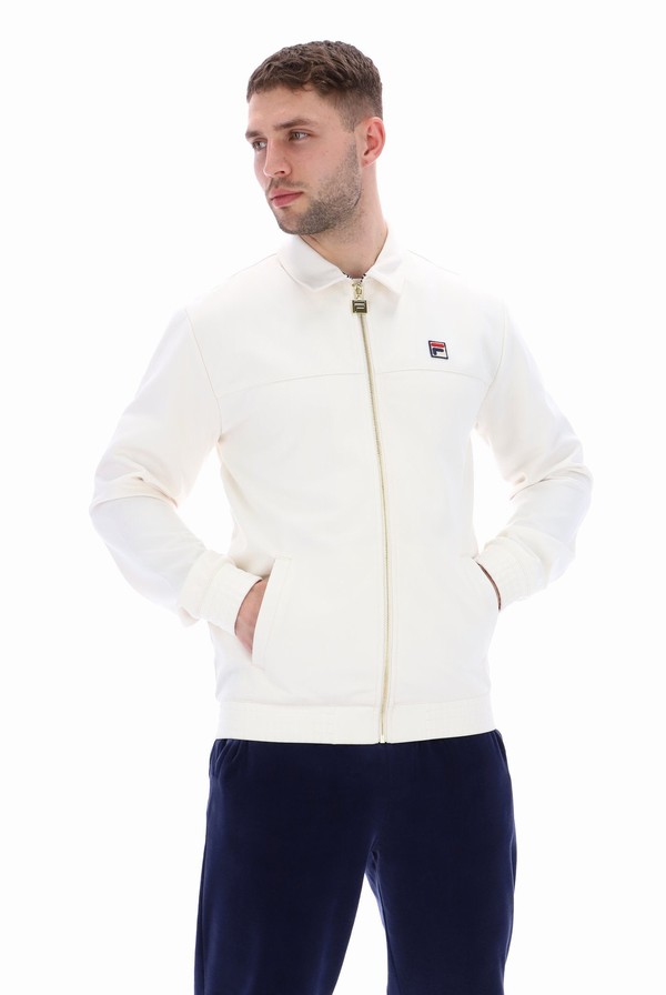 Cream Fila Maddox Smart Men Track Top | 5913IYDVO