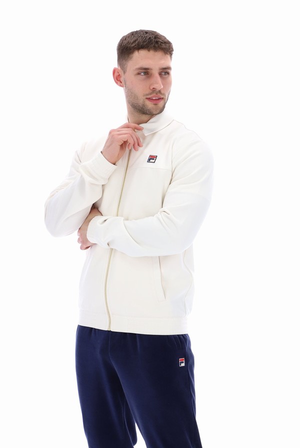 Cream Fila Maddox Smart Men Track Top | 5913IYDVO