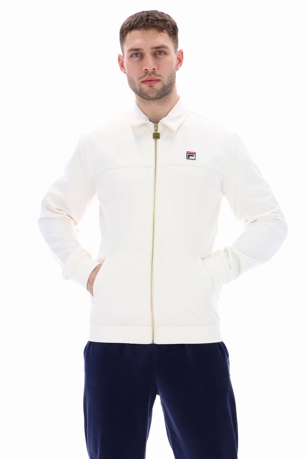 Cream Fila Maddox Smart Men Track Top | 5913IYDVO