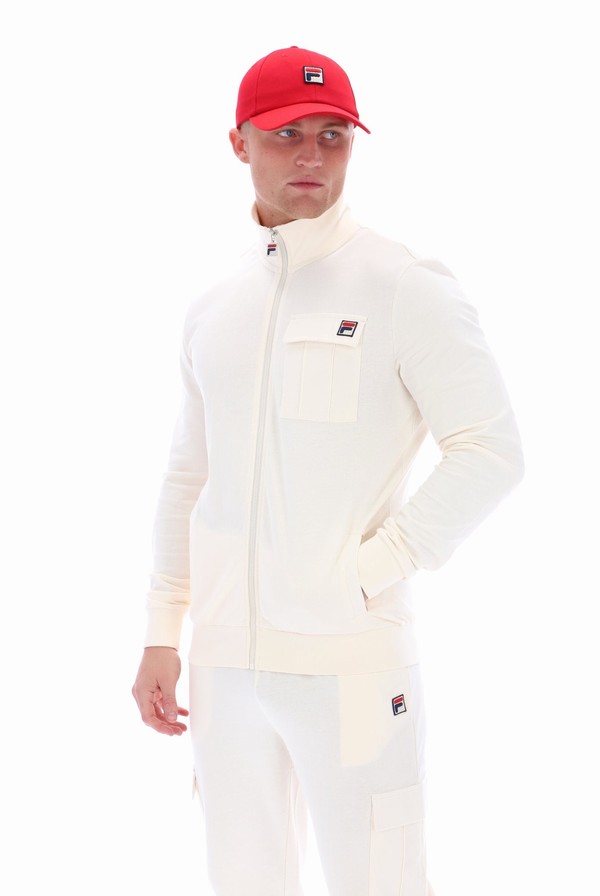 Cream Fila Micah Cargo Pocket Men Tracksuits | 1863GWFKU