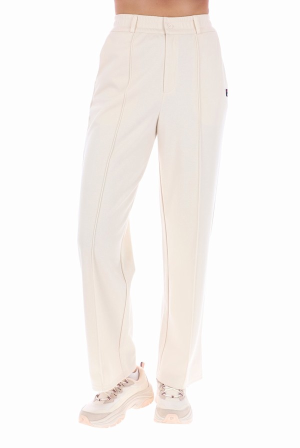 Cream Fila River Straight Leg Women Track Pants | 5031OAWLV