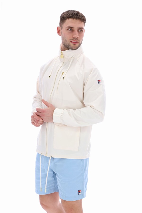 Cream Fila Ronnie Lightweight Men Jackets | 8213WBJIO