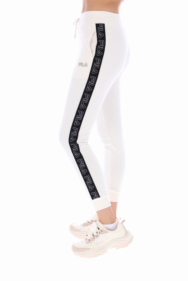 Cream Fila Sima Tape Women Jogger | 6052ZDGMH