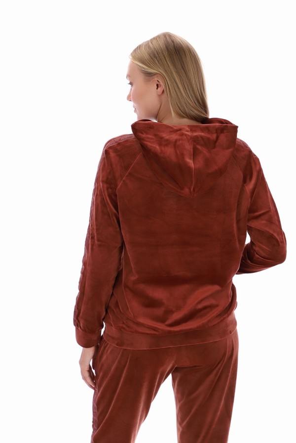 Dark Red Fila Malia Raglan Velour Women Co-ords | 6254JZKTU