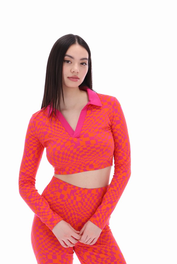 Fuchsia / Purple / Orange Fila Ace Swirl Women Tops | 1056FBKZV