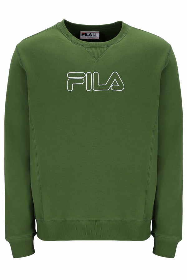 Green Fila Arie Oversized Graphic Men Sweatshirts | 1789PRZLO