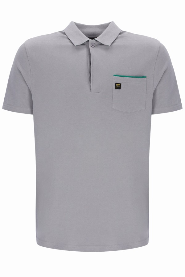 Green Fila Bruni Pocketed Men Polo Shirts | 3275YUVRO