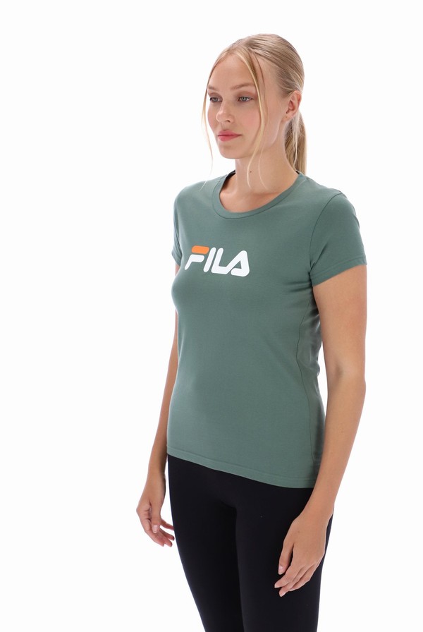 Green Fila Classic Men T-shirts | 4278LFBRJ