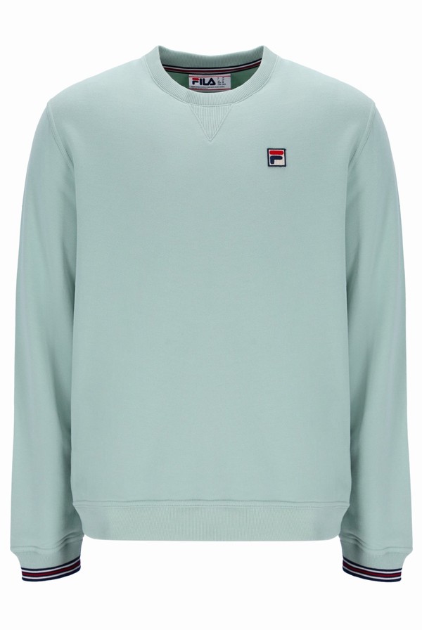 Green Fila Kell Crew Men Sweatshirts | 8564ZQXUV