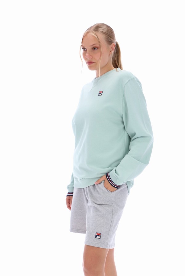 Green Fila Kell Crew Men Sweatshirts | 8564ZQXUV