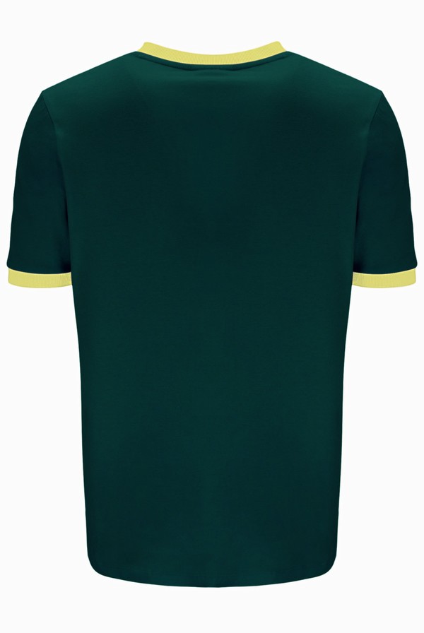 Green Fila Marconi Essential Ringer Men T-shirts | 3462CESAO