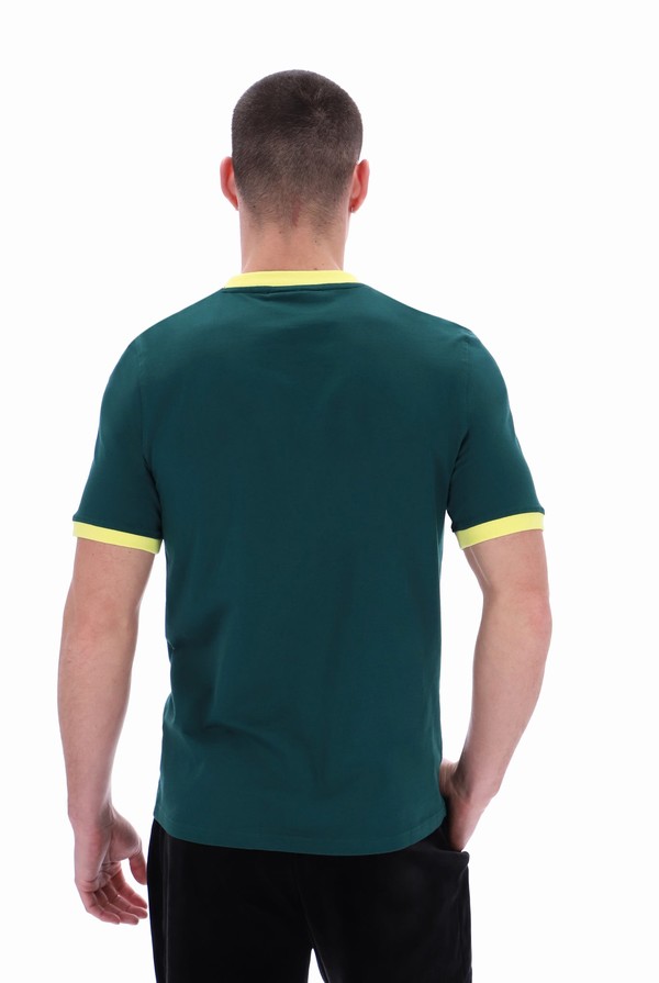 Green Fila Marconi Essential Ringer Men T-shirts | 3462CESAO