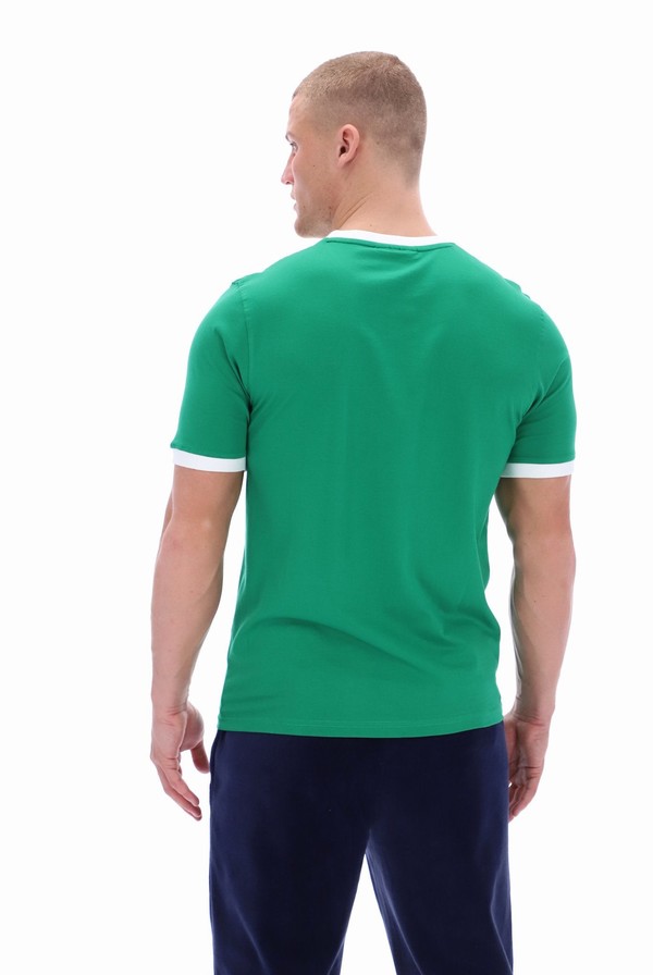 Green Fila Marconi Essential Ringer Men T-shirts | 2850WJQAD