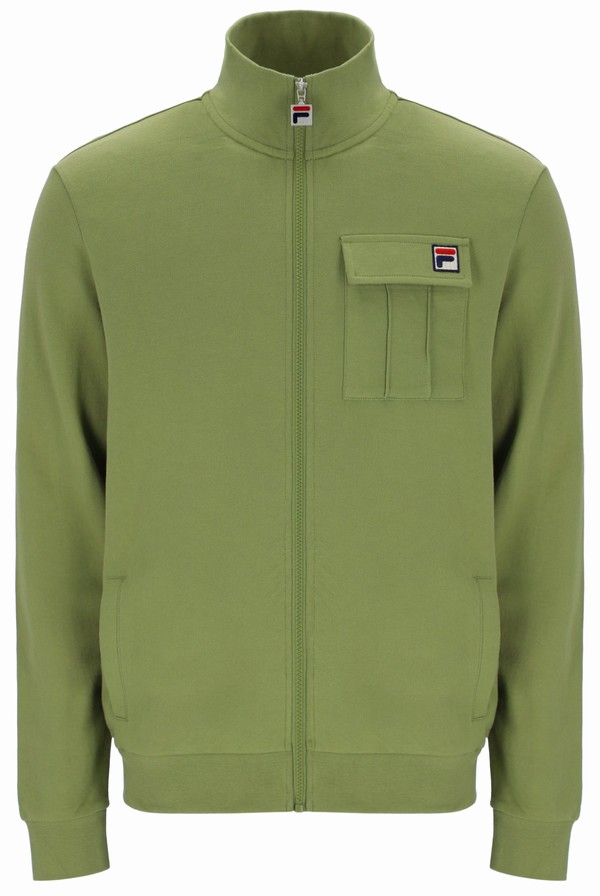 Green Fila Micah Cargo Pocket Men Track Top | 7254SECFO