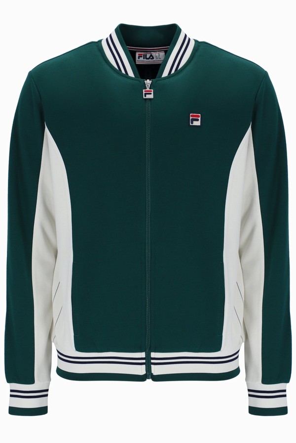 Green Fila Settanta Baseball Men Track Top | 5017KFVCY