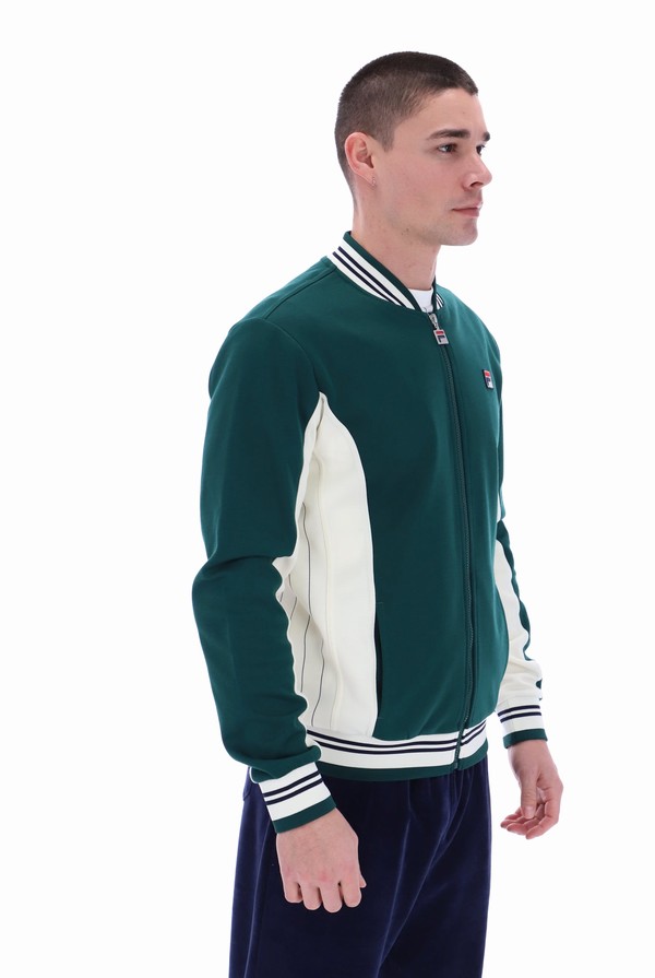 Green Fila Settanta Baseball Men Track Top | 5017KFVCY