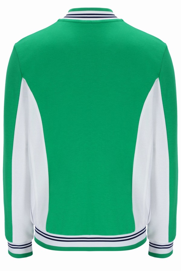 Green Fila Settanta Baseball Men Track Top | 1234IMBOW