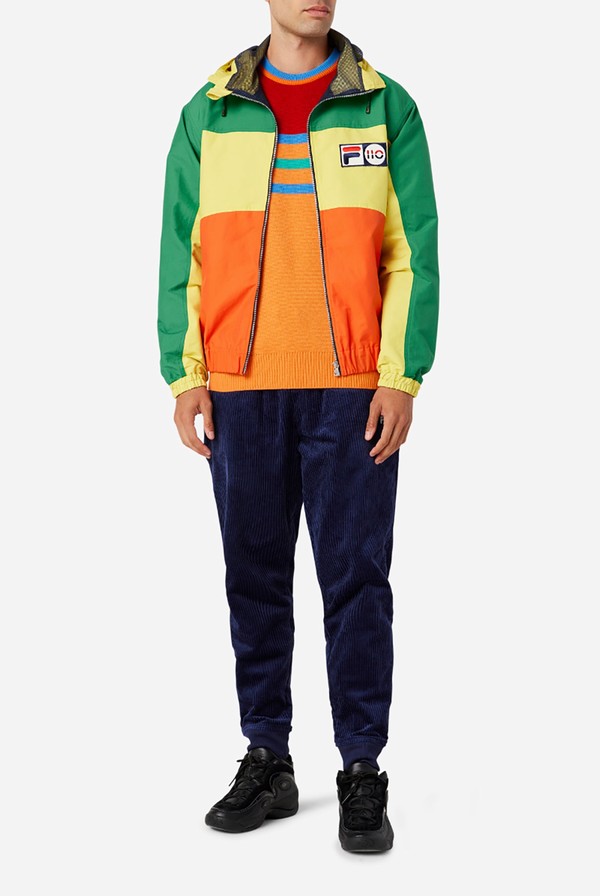 Green / Yellow / Orange Fila 110 Ski Men Jackets | 5291JGYTF