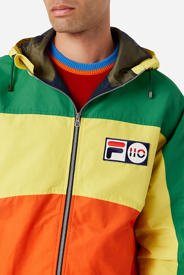 Green / Yellow / Orange Fila 110 Ski Men Jackets | 5291JGYTF