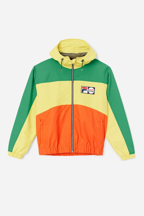 Green / Yellow / Orange Fila 110 Ski Men Jackets | 5291JGYTF