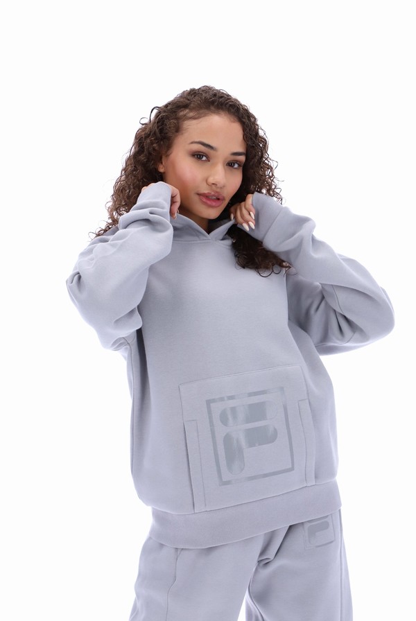 Grey Fila Amadea Peekaboo Women Tops | 7129NYQAO