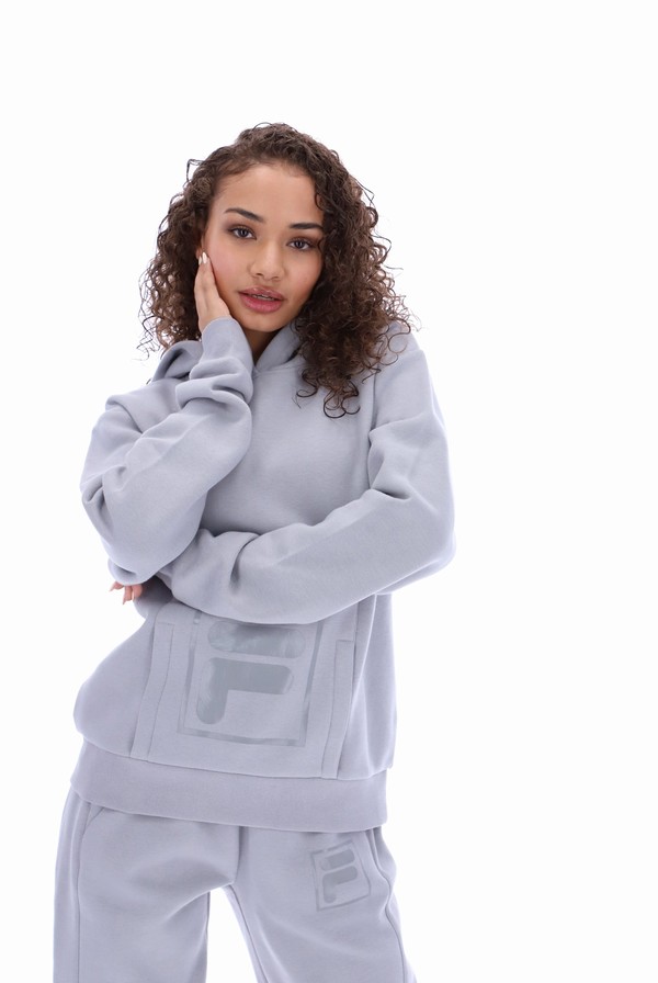 Grey Fila Amadea Peekaboo Women Tops | 7129NYQAO