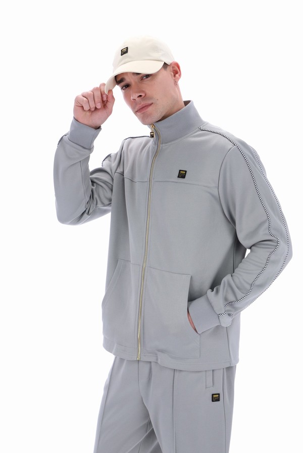 Grey Fila Capelli Cut & Sew Men Track Top | 5602UNPOD