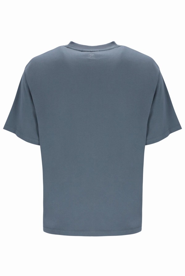 Grey Fila Davey Graphic Men T-shirts | 3285JLOMC