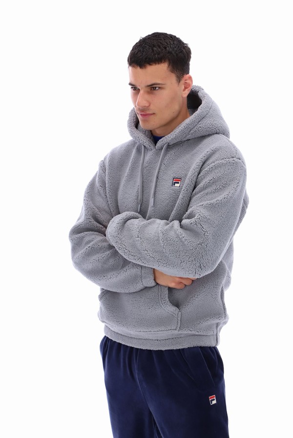 Grey Fila Finn Men Hoodie | 1973AKQMI