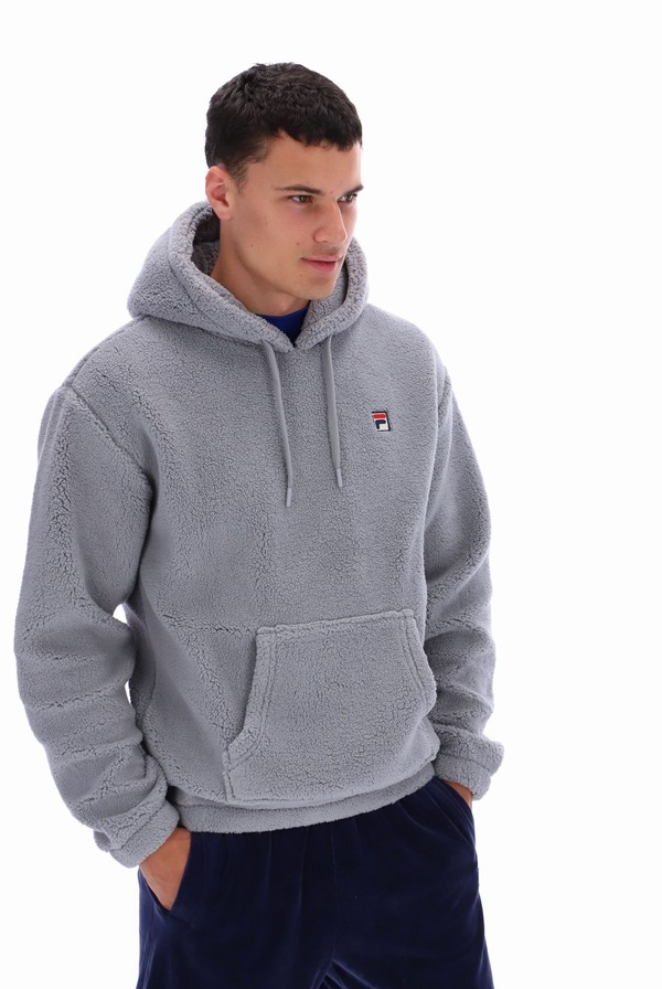 Grey Fila Finn Men Hoodie | 1973AKQMI