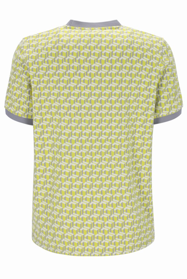 Grey Fila Jagger Geo Jacquard Men T-shirts | 5781SWFCX