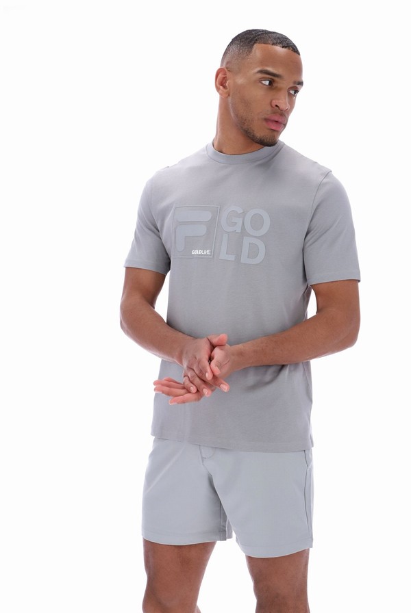 Grey Fila Jax Archive Influence Graphic Men T-shirts | 5382EDCSI