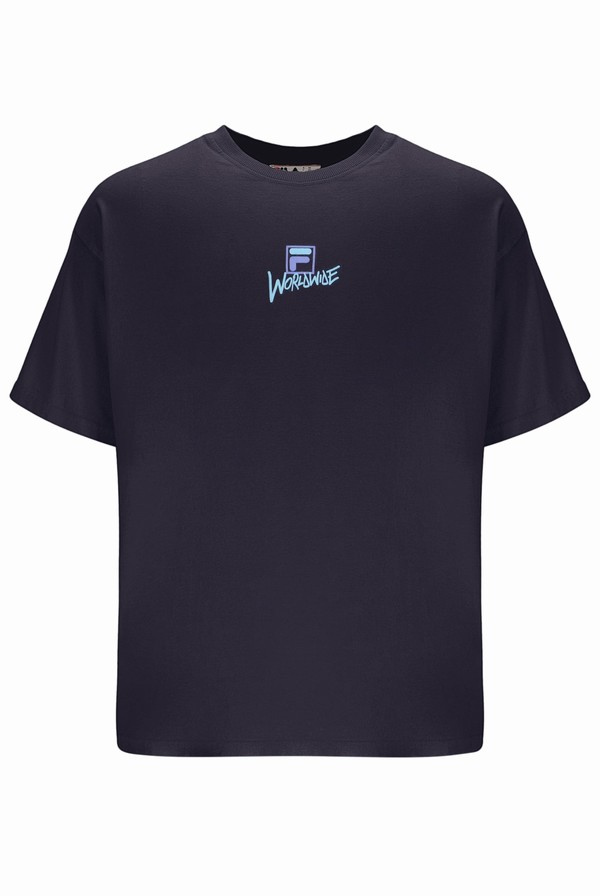 Grey Fila Matt Graphic Men T-shirts | 2367VHCFW