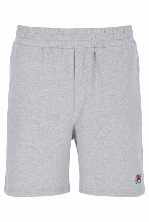 Grey Fila Vico Cotton Men Shorts | 5609RLWFN