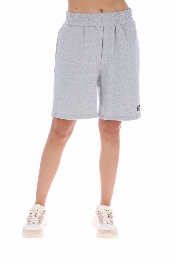 Grey Fila Vico Cotton Men Shorts | 5609RLWFN