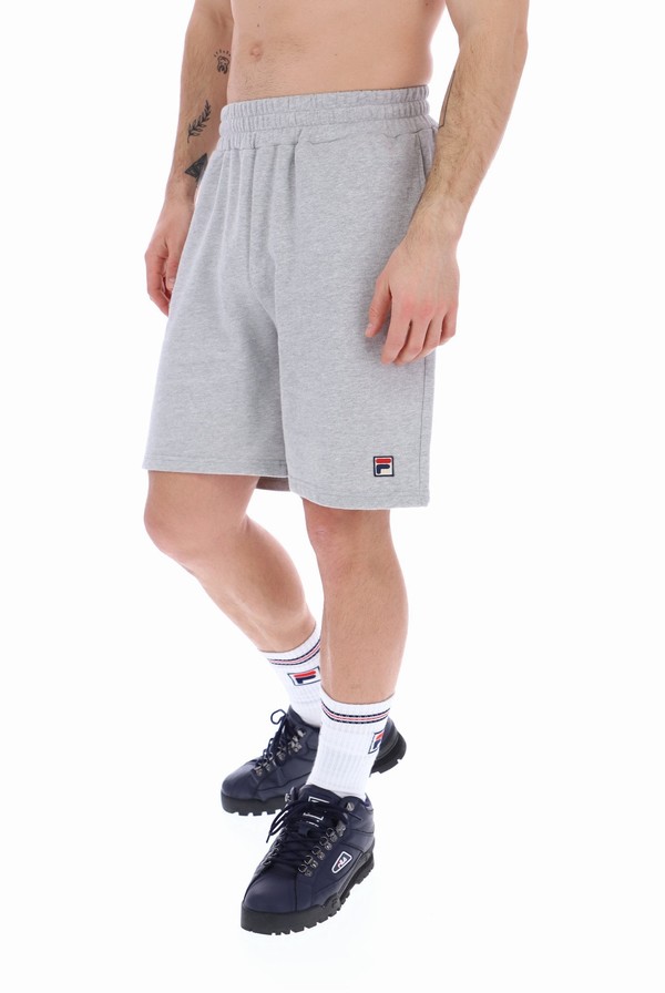 Grey Fila Vico Cotton Men Shorts | 5609RLWFN