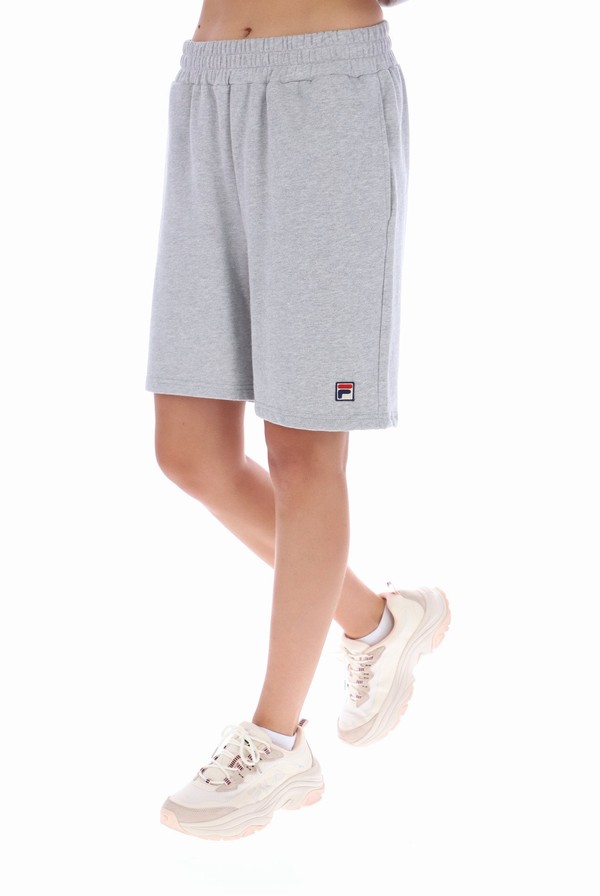 Grey Fila Vico Cotton Men Shorts | 5609RLWFN