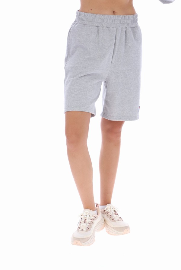 Grey Fila Vico Cotton Men Shorts | 5609RLWFN