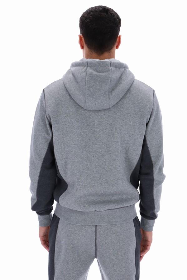 Grey / Grey Fila Mick Zip Through Men Hoodie | 6598BRPFN