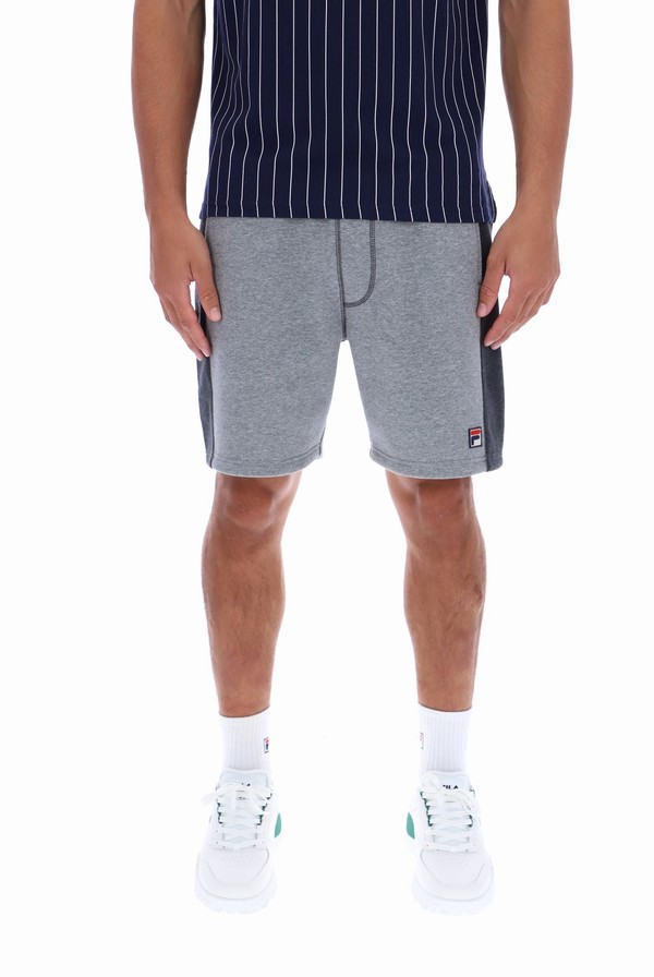 Grey / Grey Fila Webber Fleece Men Shorts | 6917HNPBR