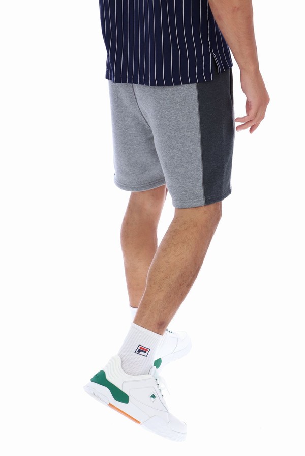 Grey / Grey Fila Webber Fleece Men Shorts | 6917HNPBR