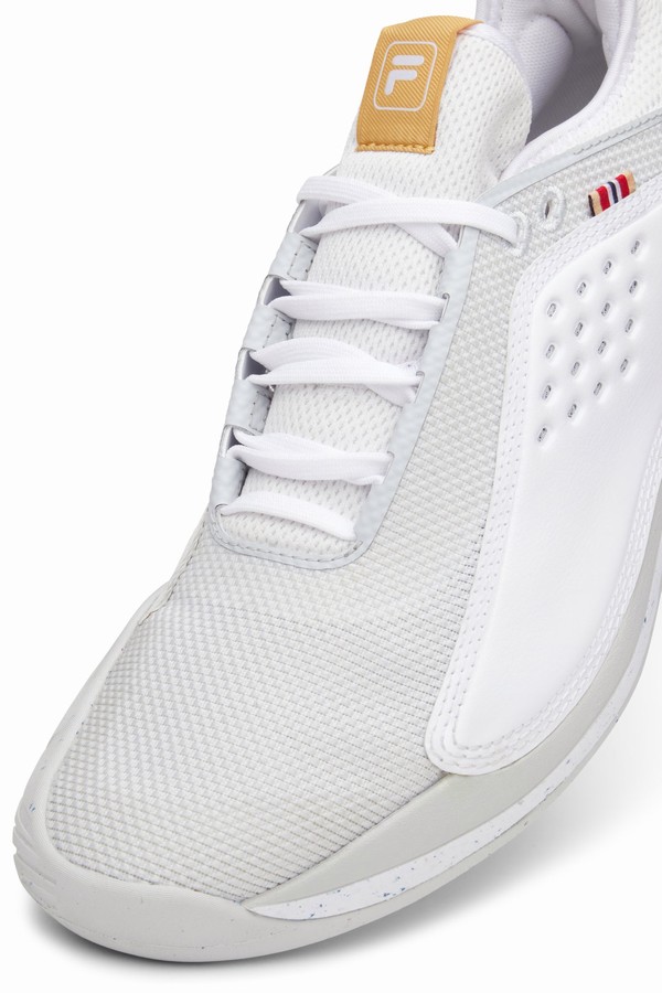 Grey / White Fila Mondo Forza Tennis Men Trainers | 4162FZQCG