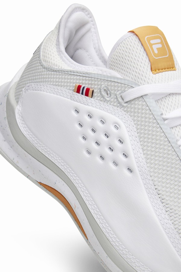 Grey / White Fila Mondo Forza Tennis Men Trainers | 4162FZQCG