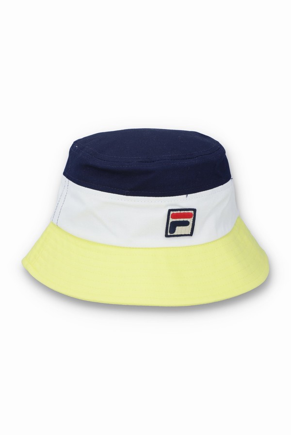 Light Green / Navy Fila Leader Bucket Men Hats | 3149BUTYG