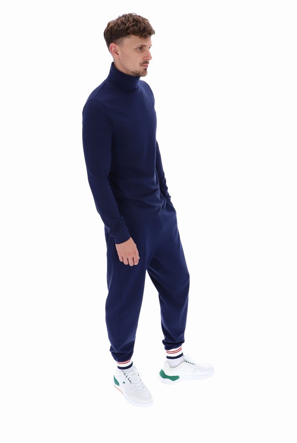 Navy Fila 19th Classic Roll Neck Men Sweatshirts | 3056WMSXP