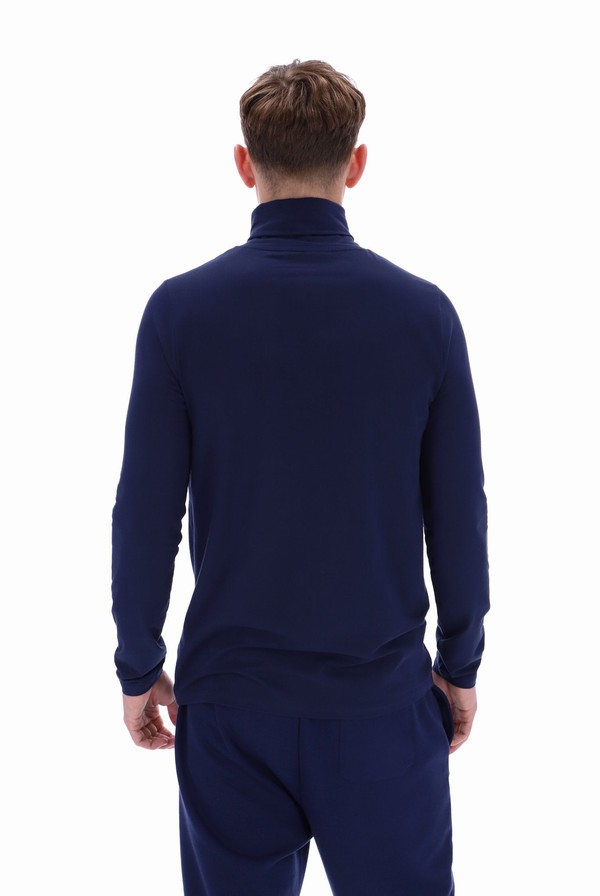 Navy Fila 19th Classic Roll Neck Men Sweatshirts | 3056WMSXP