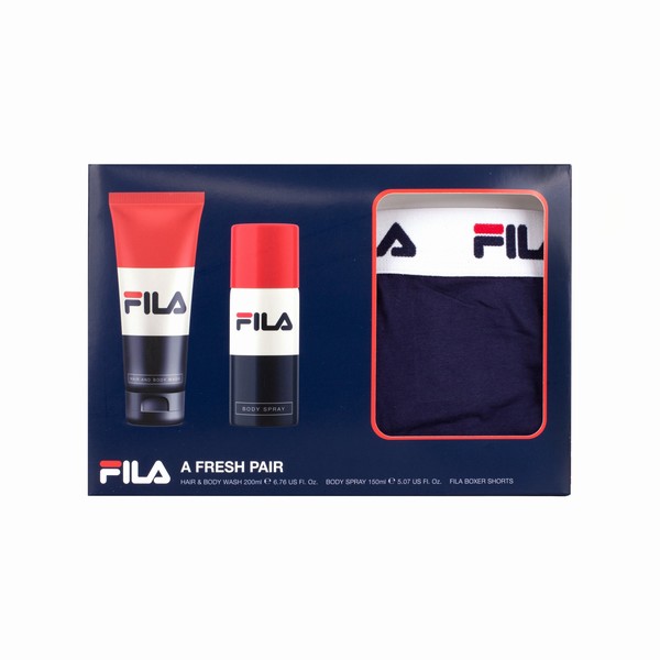 Navy Fila A Fresh Pair (Boxer Gift Set) Men Underwear | 3614IMLJZ