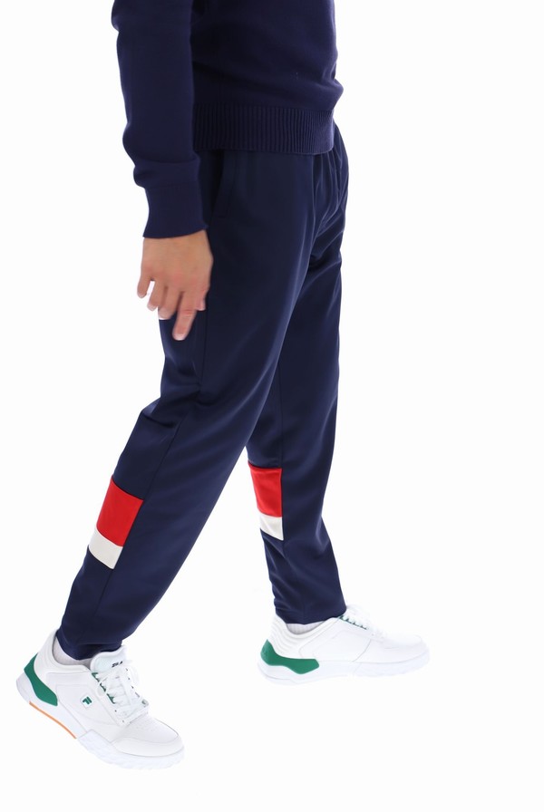 Navy Fila Andre Colour Blocked Men Bottoms | 5843VWUYG