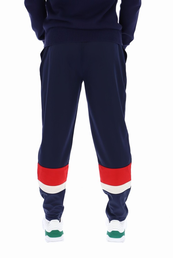 Navy Fila Andre Colour Blocked Men Bottoms | 5843VWUYG