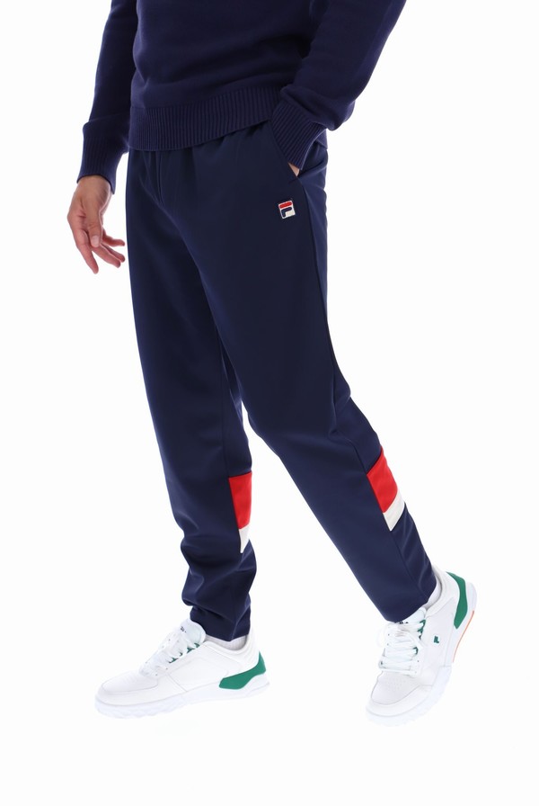 Navy Fila Andre Colour Blocked Men Bottoms | 5843VWUYG